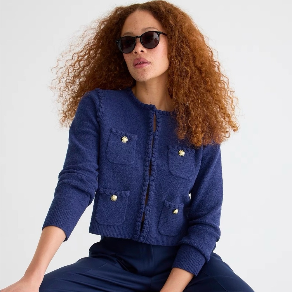 J. Crew Blue Cardigan Sweater